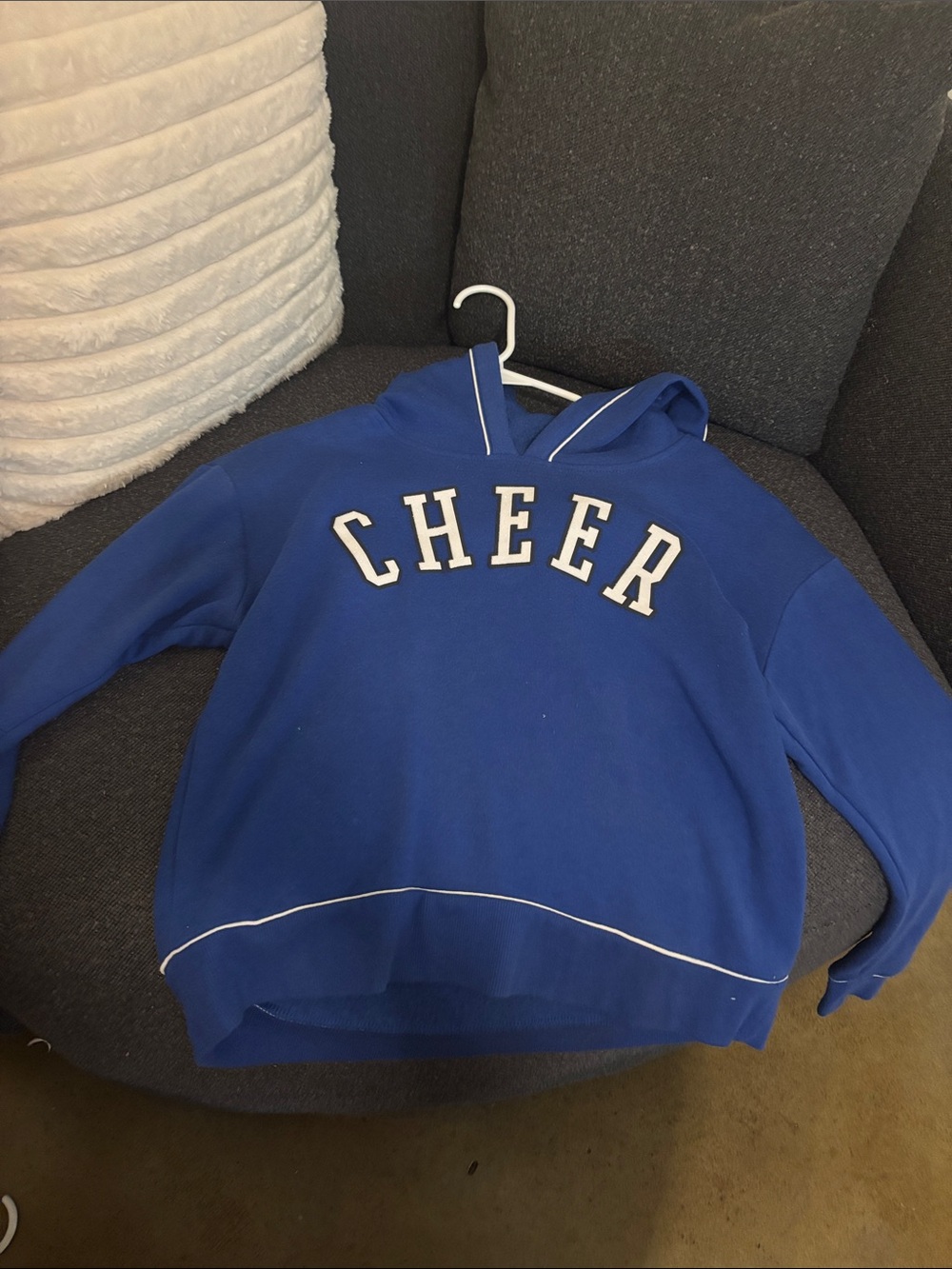 Justice Blue 'CHEER' Hooded Sweatshirt